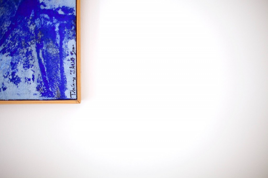 Toile Bleu sur Fond Blanc - Thierry Jaud